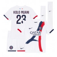 Paris Saint-Germain Randal Kolo Muani #23 Auswärts Trikotsatz Kinder 2024-25 Kurzarm (+ Kurze Hosen)